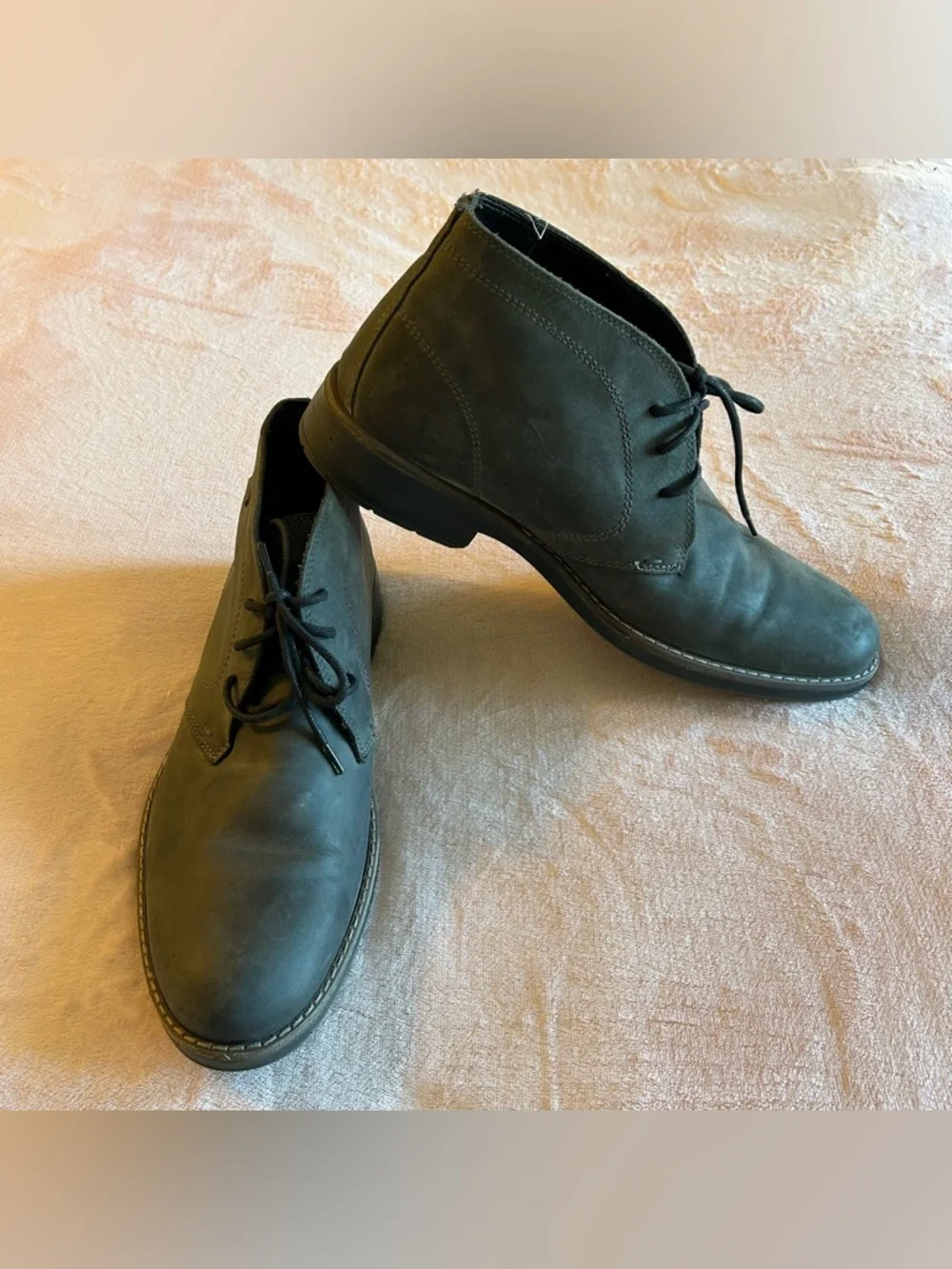 Nordstrom chukka gray leather waterproof boots size 45